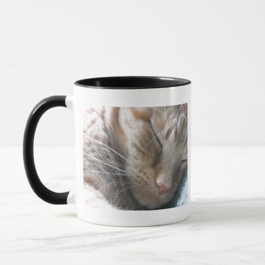 Orange Tabby Cat Tasse (Links)