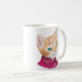 Orange Tabby Cat Tasse Custom Orange Tabby Cat Art (VorderseiteRechts)
