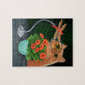 Orange Tabby Cat und Dragonfly Puzzle (Horizontal)