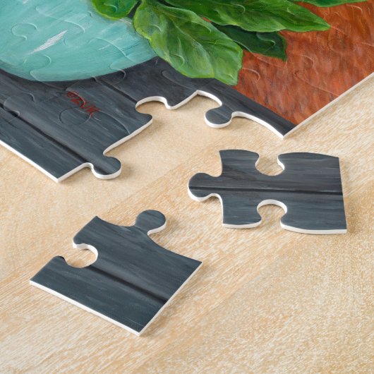 Orange Tabby Cat und Dragonfly Puzzle (Seite)