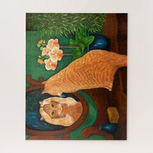 Orange Tabby Cat und Mirror Puzzle (Vertikal)