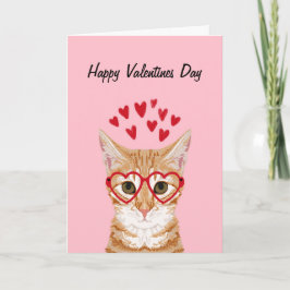Orange Tabby Cat Valentines Liebe Feiertagskarte