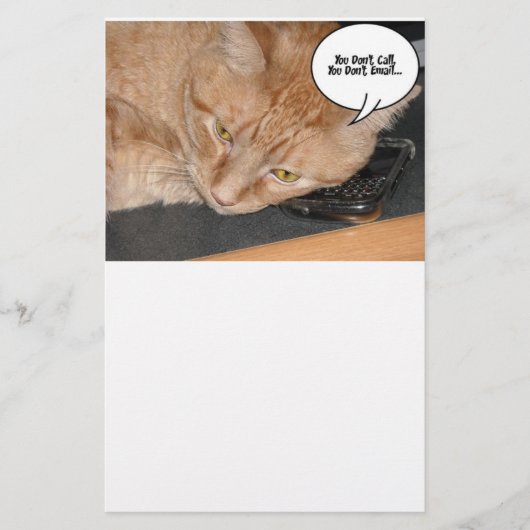 Orange Tabby Cat Vermisst Sie Briefpapier (Vorderseite)