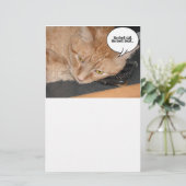 Orange Tabby Cat Vermisst Sie Briefpapier (Stehend Vorderseite)