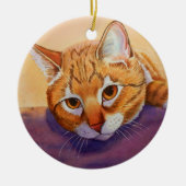 Orange Tabby Christmas Ornament (Vorne)