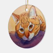 Orange Tabby Christmas Ornament (Links)