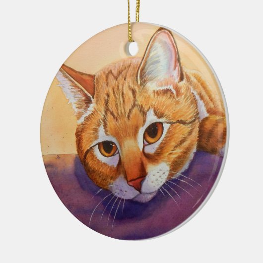 Orange Tabby Christmas Ornament (Links)