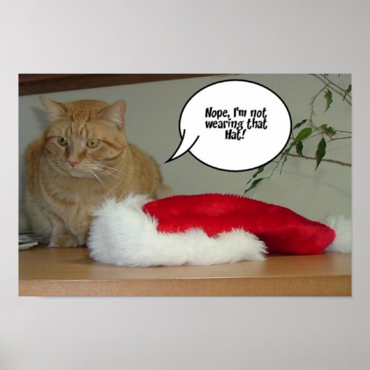 Orange Tabby Christmas Poster (Vorne)