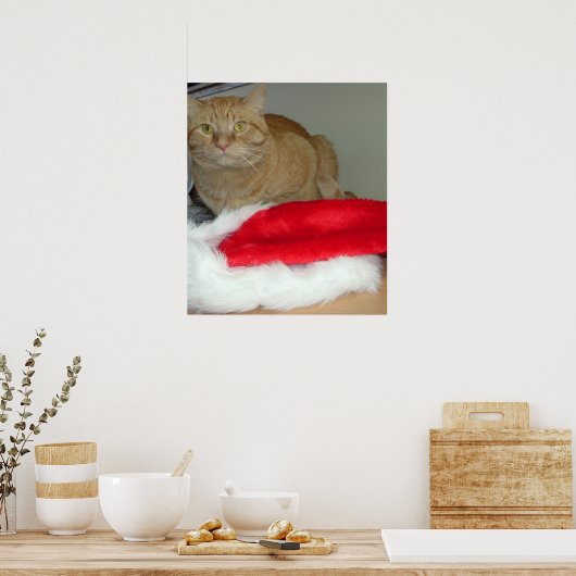 Orange Tabby Christmas Poster (Küche)