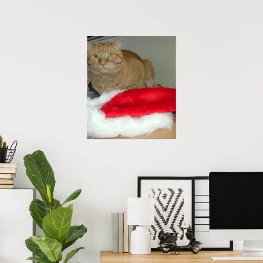 Orange Tabby Christmas Poster (Heimbüro)