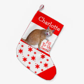 Orange Tabby Christmas Strumpf Kleiner Weihnachtsstrumpf (Vorderansicht (hängend))