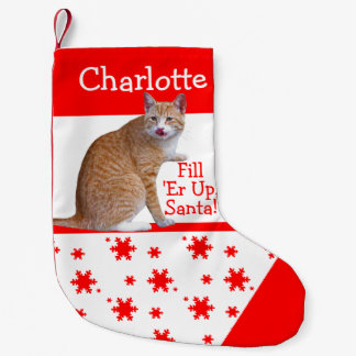 Orange Tabby Christmas Strumpf Kleiner Weihnachtsstrumpf