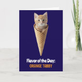 Orange Tabby Cone Karte (Vorderseite)