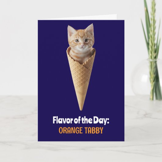 Orange Tabby Cone Karte (Vorderseite)
