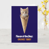 Orange Tabby Cone Karte (Gelbe Blume)