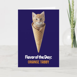 Orange Tabby Cone Karte