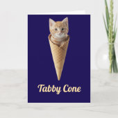 Orange Tabby Cone Karte (Vorderseite)