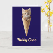 Orange Tabby Cone Karte (Gelbe Blume)