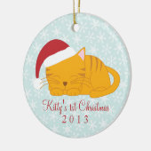 Orange Tabby Custom Christmas Ornaments Keramikornament (Links)
