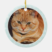 Orange Tabby Custom Christmas Ornaments Keramikornament (Hinten)