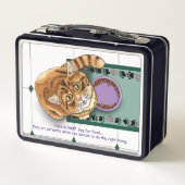 Orange Tabby Food Bowl Küche Metall Lunch Box (Rückseite)