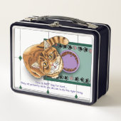 Orange Tabby Food Bowl Küche Metall Lunch Box (Vorderseite)