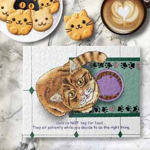 Orange Tabby Food Bowl Küche Puzzle