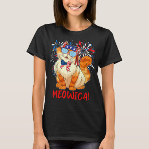 Orange Tabby Gangsta Katze Tattoos Bandana 4. Juli T-Shirt