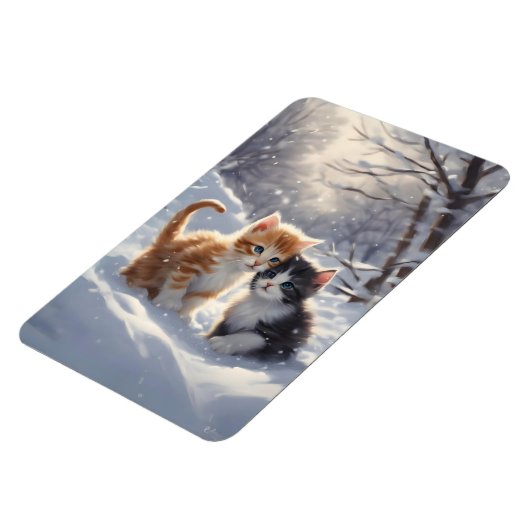 Orange Tabby Grau und Weiße Katzen Kühlschrank Magnet (Linke Seite)