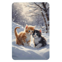 Orange Tabby Grau und Weiße Katzen Kühlschrank Magnet