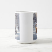 Orange Tabby Graue und weiße Katzen Kaffeetasse (Mittel)