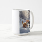 Orange Tabby Graue und weiße Katzen Kaffeetasse (VorderseiteRechts)