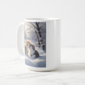Orange Tabby Graue und weiße Katzen Kaffeetasse (Vorderseite Links)