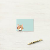 Orange Tabby-Hipster-Katze scherzt Posten-it® Post-it Klebezettel (Auf Schreibtisch)