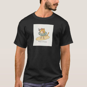 Orange Tabby-Katze bereit für Sommerpool Strand Be T-Shirt