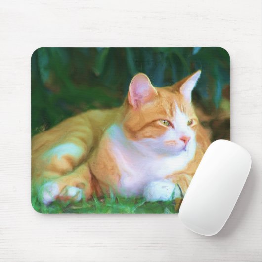 Orange Tabby-Katze Mousepad (Mit Mouse)