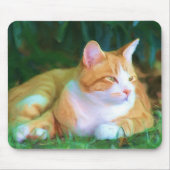 Orange Tabby-Katze Mousepad (Vorne)