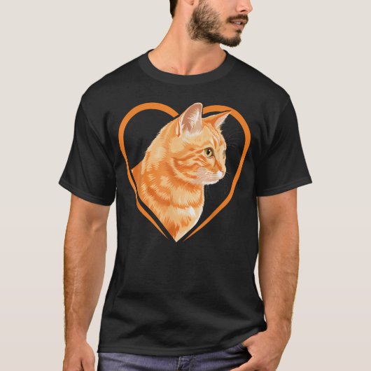 Orange Tabby Katze Orange T-Shirt (Vorderseite)