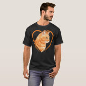 Orange Tabby Katze Orange T-Shirt (Vorne ganz)