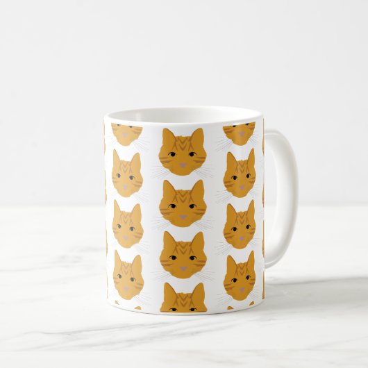 Orange Tabby Katzen auf Tasse (VorderseiteRechts)