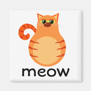 Orange Tabby-Katzen-CartoonMeow Magnet