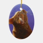 Orange Tabby-Katzen-Engels-Licht #2 Keramikornament (Vorne)