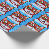 Orange Tabby-Katzen-Geschenk-Packpapier Geschenkpapier (Ecke)