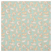 Orange Tabby-Katzen-illustriertes Muster Stoff (Muster)