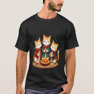 Orange Tabby Katzen mit drams schottischem Promi-T T-Shirt