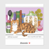 Orange Tabby Kitchen Counter Top Cat Aufkleber (Blatt)