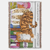 Orange Tabby Kitchen Counter Top Cat Decke (Vorderseite Vertikal)