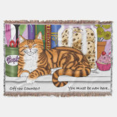 Orange Tabby Kitchen Counter Top Cat Decke (Vorderseite)