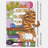 Orange Tabby Kitchen Counter Top Cat Fleecedecke (Vorderseite)