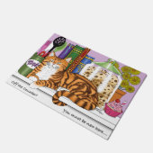 Orange Tabby Kitchen Counter Top Cat Fußmatte (Schrägansicht)